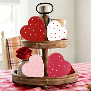 Heart-Shaped Polka Dot Silver Hot Stamping Gift <b>Box</b> <b>Set</b> (2pcs) - Flower <b>Box</b>, Round Bucket & Birthday Gift <b>Box</b> - Product Image 4