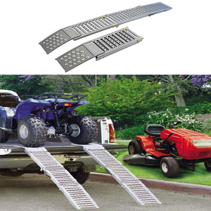 <span class=keywords><strong>Rampe</strong></span> de chargement pliable en <span class=keywords><strong>fer</strong></span> pour moto et VTT, planche de pont portable à trois plis - Product Image 2