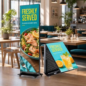 Display LED Ultra Sottile P2 P3.9mm per Interni, Schermo Portatile Pieghevole, Cartellone <span class=keywords><strong>Digitale</strong></span> ad Alta Definizione - Product Image 1