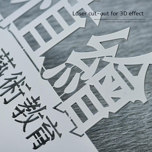 ป้ายแขวนประตูแบบมีไฟ ป้ายโฆษณาพลาสติก/อะคริลิค สำหรับภายนอกอาคาร กันน้ำ กันฝุ่น ป้ายชื่อร้านค้า ป้ายแสดงชื่อ - Product Image 3