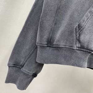 Oversized Box Fit Cropped Custom Print Grafisch 600G Katoenen Badstof Steen Wassen Zwarte Hoodie Gesneden En Naai Productiebedrijf H-217 - Product Image 6