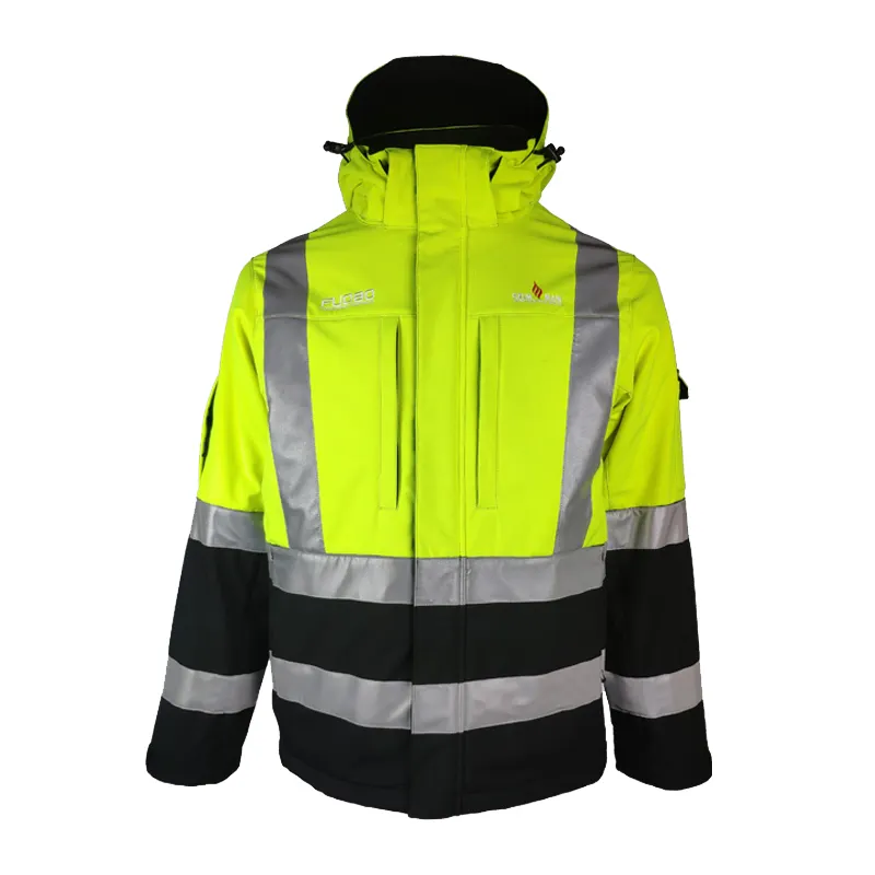 3 in 1 Fleece Liner High Visibility Heated Waterproof Customized Smart Heating Reflective Safety Jacket