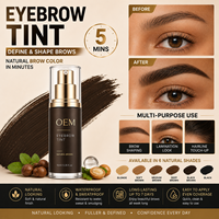 Henné pour sourcils à texture lisse, service d'usine OEM, personnalisation en gros, pâte colorante pour sourcils facile à appliquer, vente en gros