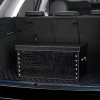 Organisateur de coffre de voiture universel, organisateur de voiture portable, organisateur d'accessoires de voiture, boîte de rangement pour bagages, sac de rangement en cuir imperméable pour SUV