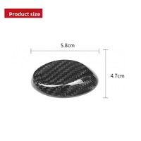 Accessoires Chevrolet Camaro 6ème génération 2017-2019, garniture décorative en fibre de carbone brillante pour la tête du levier de vitesses, autocollant de protection