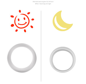 2PCS Silicone Masculino Prepúcio Corrector Resistência Anel Atraso Ejaculação Penis Anéis Sex Toys para Homens Diário/Noite Anel Galo - Product Image 2