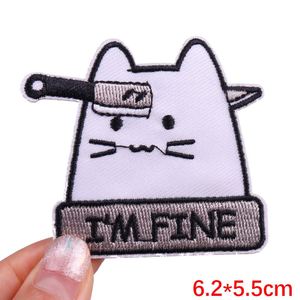 Parches Termoadhesivos Personalizados al por Mayor con Bordado de Gatos, Parches de Animales de Dibujos Animados para Ropa y Jeans - Product Image 6