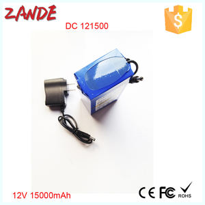 Baterai Polimer Li-ion Isi Ulang DC 12v 15Ah Berkualitas Tinggi dengan Pengisi Daya AC Saklar untuk Kamera CCTV Penguat Wifi - Product Image 5