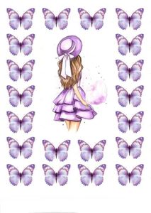 Nuovo arrivo Set di Topper <span class=keywords><strong>torta</strong></span> a forma di farfalla con decorazione di carta per il compleanno delle ragazze festa della mamma di San Valentino a scuola Diwali - Product Image 4