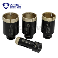 Kit de scie cloche dorée noire Cutter céramique pierre forage à sec M14 ensemble de mèches de noyau de tasse de diamant brasé sous vide