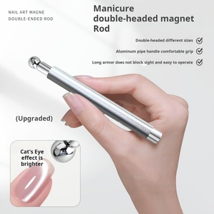 Outil magnétique circulaire à double tête épaissie et aimant puissant pour colle œil de chat - Product Image 4