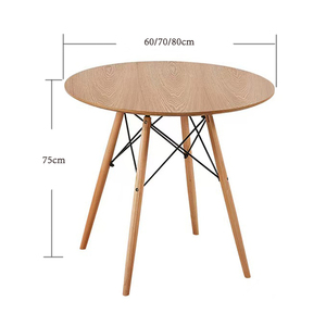 Nordico <span class=keywords><strong>moderno</strong></span> tavolo da pranzo rotondo semplice piccolo Design uso di casa Hotel mobili in legno <span class=keywords><strong>soggiorno</strong></span> <span class=keywords><strong>cucina</strong></span> fatta di rovere in metallo - Product Image 3