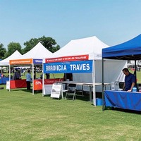 Auvent Pop-Up pliable, impression personnalisée, double toit Commercial, tente 10x20