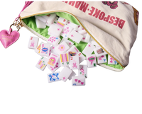 Jeu de Mahjong Américain Personnalisé Pop Diva, 160 Tuiles Acryliques avec Points Cœur Roses, Flamingo Bams et Fashion Jokers Entertainment