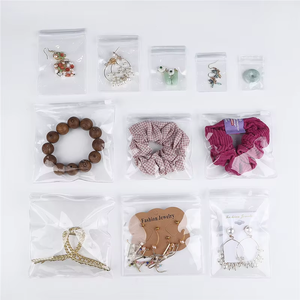 Haute qualité petit PVC fermeture éclair sac sérigraphié recyclable clair/Transparent cosmétique collier bijoux pochette haute visibilité - Product Image 6