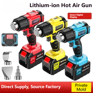 <span class=keywords><strong>Pistola</strong></span> de <span class=keywords><strong>Calor</strong></span> Eléctrica Industrial de 21V con Batería de Litio, Temperatura Ajustable, Inalámbrica, para Envoltura Termoencogible y Soldadura - Product Image 4