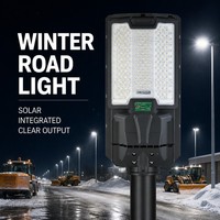 Lampadaire solaire avec batterie LiFePO4 intégrée, panneau solaire mono IP66, capteur PIR, télécommande pour route de village, garantie 5 ans