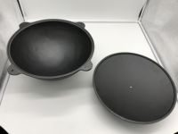 Pot de camping en fonte de différentes tailles, four néerlandais, chaudron pré-assaisonné, Qazan, Uzbek, Kazan, Wok