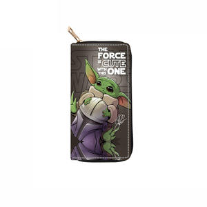 Anime in pelle sintetica Cool Cartoon <span class=keywords><strong>Star</strong></span> del portafoglio Yoda War borsa a gettoni porta carte Anti-smarrimento borse per telefono - Product Image 4