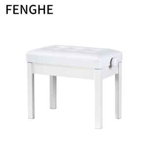 Silla de <span class=keywords><strong>Piano</strong></span> Ajustable de Madera y Cuero PU <span class=keywords><strong>Blanco</strong></span> BA-212 OEM, <span class=keywords><strong>Taburete</strong></span> para <span class=keywords><strong>Piano</strong></span>, Accesorios para Instrumentos Musicales - Product Image 1
