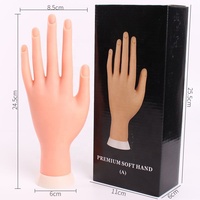 Modèle de main de pratique d'ongle pliable en plastique souple prothétique flexible formation fausse main Mannequin affichage main de pratique d'ongle