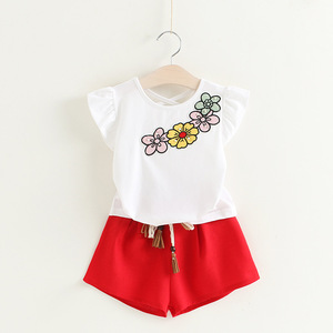 นำเข้าเสื้อผ้าเด็กจากจีน ขายส่งชุดชายหาดผ้าฝ้ายสำหรับเด็ก - Product Image 1