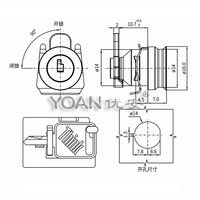 Tornillo Computer Case Lock Computer Chasis Safe Lock