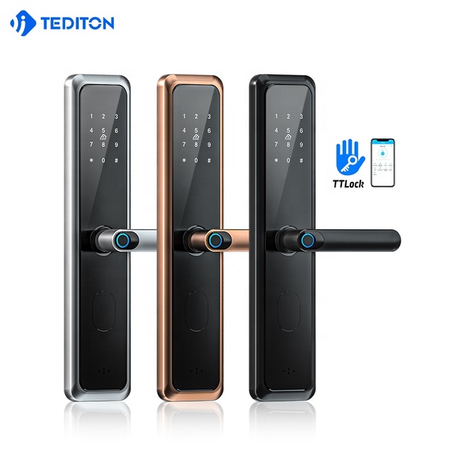 High Quality Multifarious Colors Safety Hook Electronic Ttlock APP Smart Biometric Gate Lock Home 3D Fingerprint Door Lock