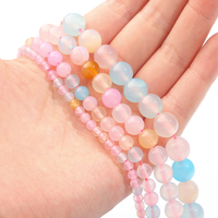 Perles de Jade en vrac perles de pierre naturelle en gros 4/6/8/10/12mm Morgan Agate pour Bracelet à bricoler soi-même collier accessoires de fabrication de bijoux