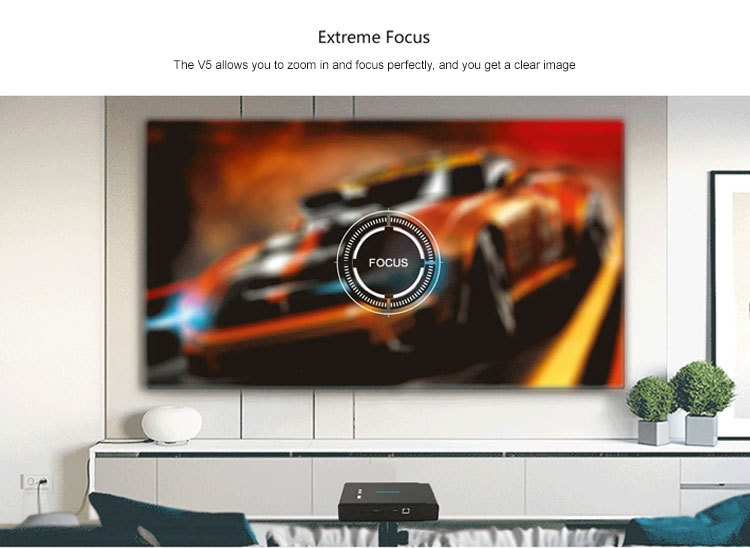 Toumei V5 Smart DLP 3D Projector, 2GB RAM, 32GB ROM - Ideal for