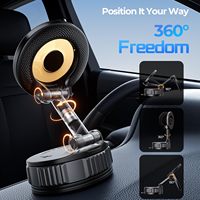 Support de téléphone magnétique pliable personnalisé OEM en métal ABS N52, réglable à 360°, à une main, pour voiture, bureau, salle de bain