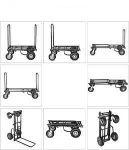 Hanak Heavy-Duty 4-<strong>Wheel</strong> Industrial Steel Platform <strong>Trolley</strong> 100kg Capacity 81cm*60cm*112cm Durable Folding Cart Storage Tools - Product Image 6