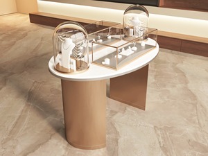 Vitrine de comptoir en verre classique pour bijoux, présentoir en métal pour magasin avec tiroir et armoire de présentation - Product Image 3