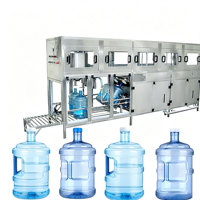 Machine de remplissage automatique d'eau en fût de 5 gallons, ligne de production d'eau en bouteille de 19 L