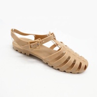 Nouvelles sandales en PVC tendance, tongs d'été pour femmes, best-seller, chaussures en gelée PVC plates pour femmes