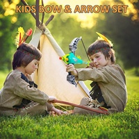 Jeu d'arc et de flèches de fléchettes souples pour enfants, jeu de tir à l'arc avec jeu de fléchettes, jeu de tir à la cible intérieur et extérieur sécurisé