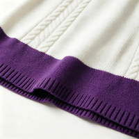 Robe pull surdimensionnée en tricot torsadé grec jacquard personnalisée pour femme, broderie, grande taille