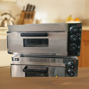 <span class=keywords><strong>Mini</strong></span> <span class=keywords><strong>four</strong></span> à pizza électrique Appareil de comptoir portable pour un usage domestique Cuit parfaitement des pizzas de taille personnelle de 9 pouces - Product Image 4