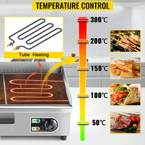 Heavybao Commercial <strong>Electric</strong> Stainless Steel Desktop Griddle for Restaurant Industrial Griddle Machine <strong>Electric</strong> Flat <strong>Top</strong> Griddle - Product Image 3