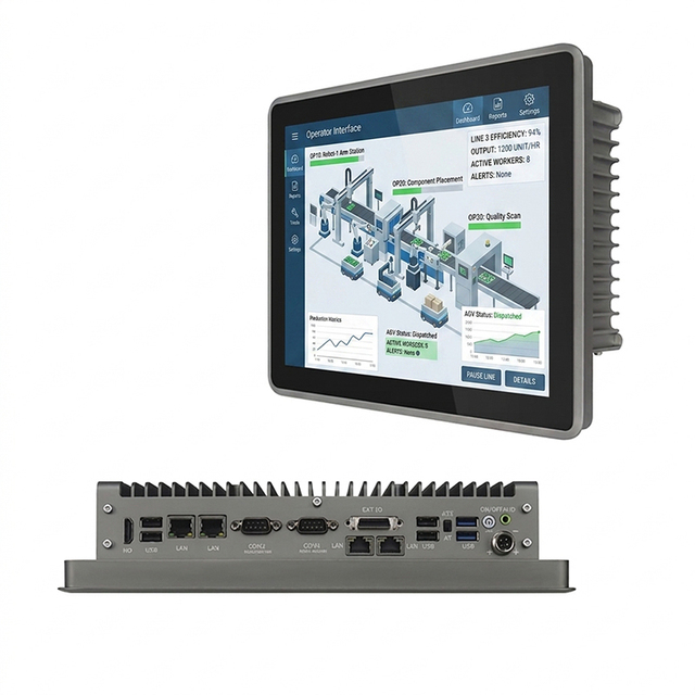 Industrial Panel PC All-in-One Computer Touch Screen IP65 Waterproof HMI Factory Automation Lines Custom Windows 10/Linux Stock