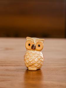 تماثيل بومة خزفية مزججة بالجملة شعبية ، تماثيل بومة حيوانات خزفية ذات تصميم - Product Image 3