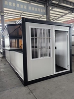 Maison conteneur pliable en acier préfabriquée modulaire portable de 20 pieds pour commerces et dortoirs