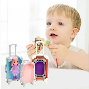 Mini Rolling Luggage for Kids: Clear Toy <b>Suitcase</b> - Pretend Play & Travel Fun - Product Image 3