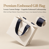 Sac en papier personnalisé de luxe avec logo, dorure à chaud, mat, gaufré, laminé, recyclable, avec ruban, grand, moyen, blanc, solide, pour magasin de vêtements