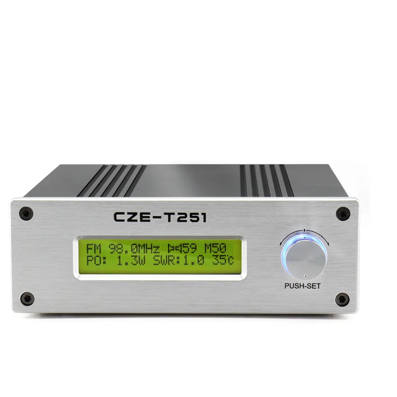 Transmissor mono/estéreo fm wireless de 25 watts, conjunto de transmissor com antena de alumínio