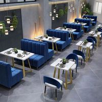 Mobilier de Restaurant Très Vendu : Table et Chaise de Salle à Manger Luxe Léger pour Café, Canapé Banquette pour Restaurant de Desserts