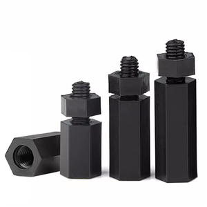 M2.5 Nylon Hex Spacer <b>Standoffs</b> Screws Nuts Male Female Hex Screw Black Plastic ABS Isolation Column - Product Image 3
