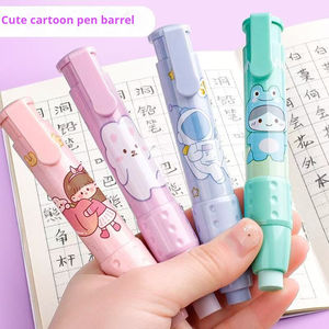Penghapus Pensil Tipe Dorong Kartun Lucu, Penghapus Pena Isi Ulang untuk Alat Tulis Sekolah Anak-anak - Product Image 3