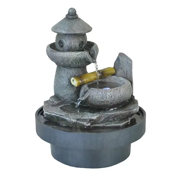 Cadeau d'artisanat Chinois bambou décoratif d'intérieur mini fontaine d'eau