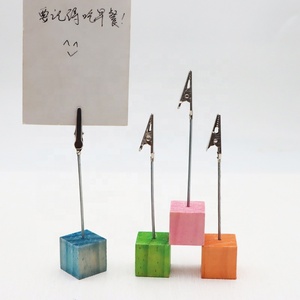 Cơ Sở Bằng Gỗ Bảng Số Chủ <span class=keywords><strong>Memo</strong></span> <span class=keywords><strong>Clip</strong></span> Đứng Nơi Chủ Thẻ Cho Đám Cưới Khách Sạn Đảng - Product Image 5